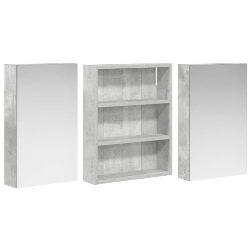 Комплект шкафове за баня с рафт 3 pcs 100 x 10,5 x 50 см