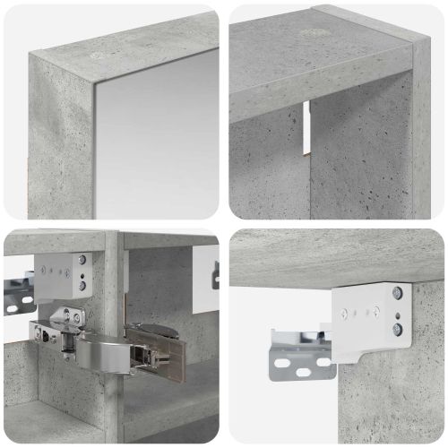 Комплект шкафове за баня с рафт 3 pcs 100 x 10,5 x 50 см