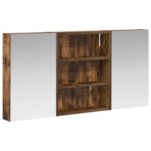 Комплект шкафове за баня с рафт 3 pcs 100 x 10,5 x 50 см