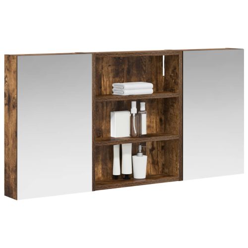 Комплект шкафове за баня с рафт 3 pcs 100 x 10,5 x 50 см