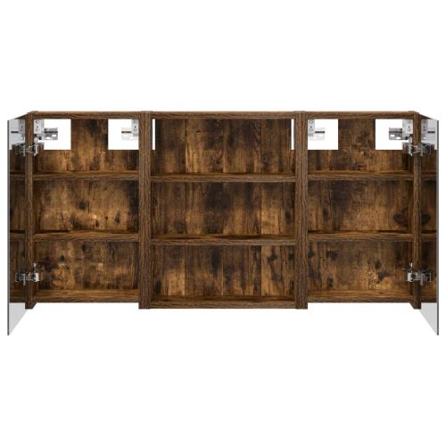 Комплект шкафове за баня с рафт 3 pcs 100 x 10,5 x 50 см