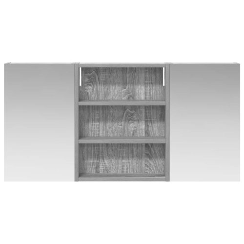 Комплект шкафове за баня с рафт 3 pcs 100 x 10,5 x 50 см