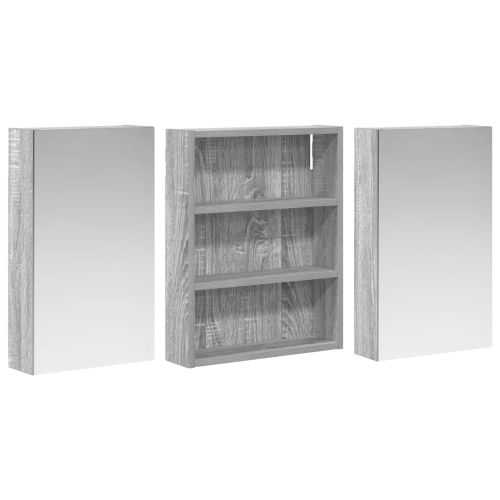 Комплект шкафове за баня с рафт 3 pcs 100 x 10,5 x 50 см