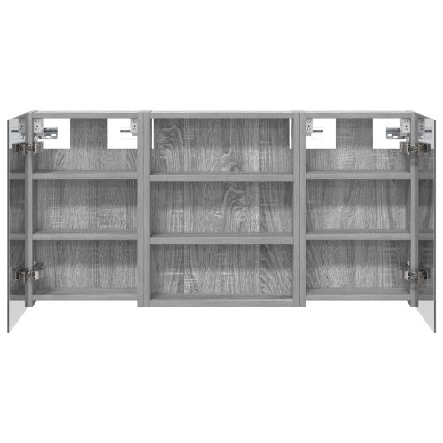 Комплект шкафове за баня с рафт 3 pcs 100 x 10,5 x 50 см