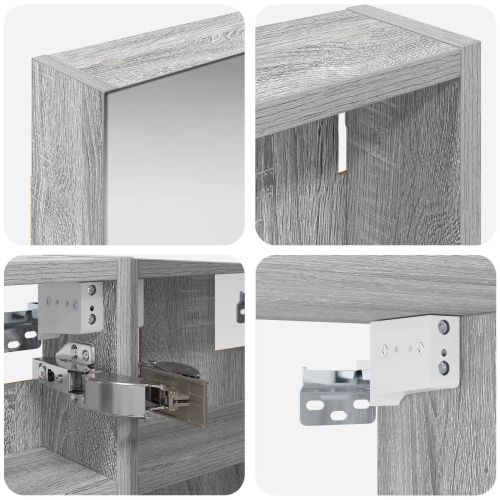 Комплект шкафове за баня с рафт 3 pcs 100 x 10,5 x 50 см