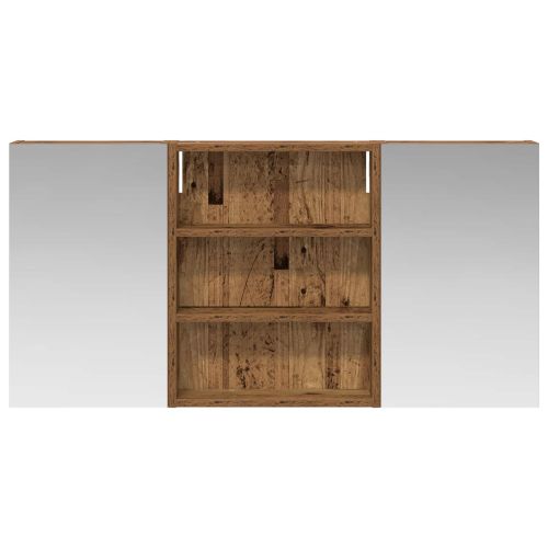 Комплект шкафове за баня с рафт 3 pcs 100 x 10,5 x 50 см