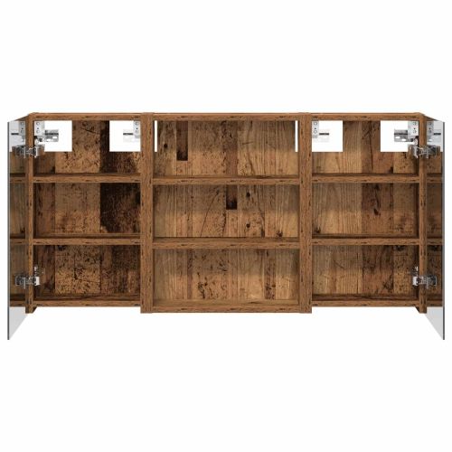 Комплект шкафове за баня с рафт 3 pcs 100 x 10,5 x 50 см