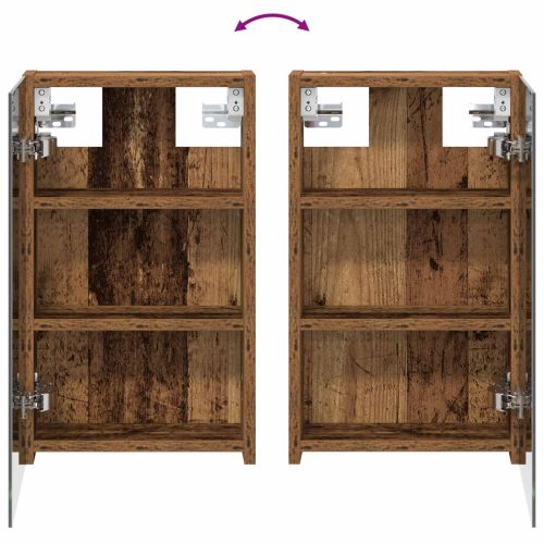 Комплект шкафове за баня с рафт 3 pcs 100 x 10,5 x 50 см