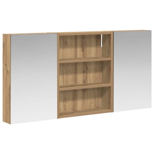 Комплект шкафове за баня с рафт 3 pcs 100 x 10,5 x 50 см