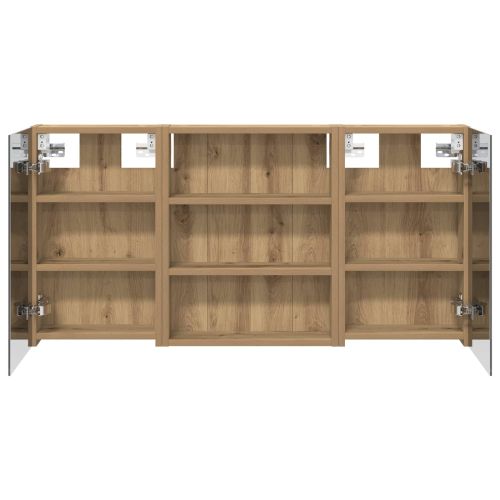 Комплект шкафове за баня с рафт 3 pcs 100 x 10,5 x 50 см