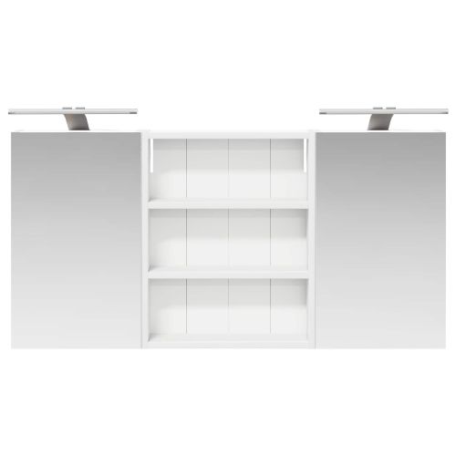 Комплект шкафове за баня с рафт 3 pcs 100 x 10,5 x 50 см