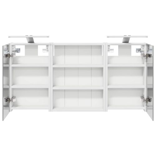 Комплект шкафове за баня с рафт 3 pcs 100 x 10,5 x 50 см