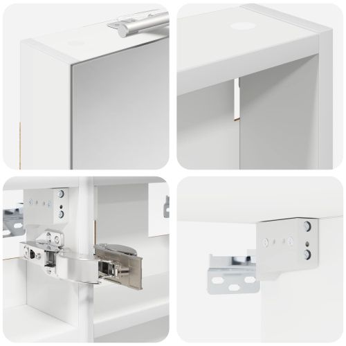 Комплект шкафове за баня с рафт 3 pcs 100 x 10,5 x 50 см