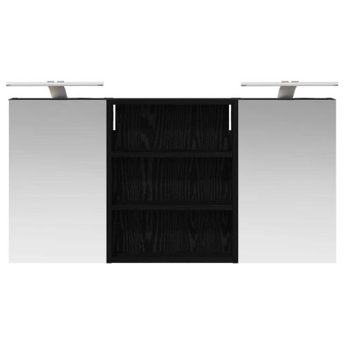 Комплект шкафове за баня с рафт 3 pcs 100 x 10,5 x 50 см