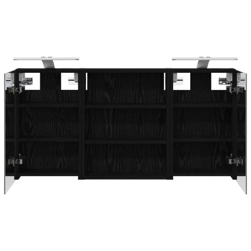 Комплект шкафове за баня с рафт 3 pcs 100 x 10,5 x 50 см