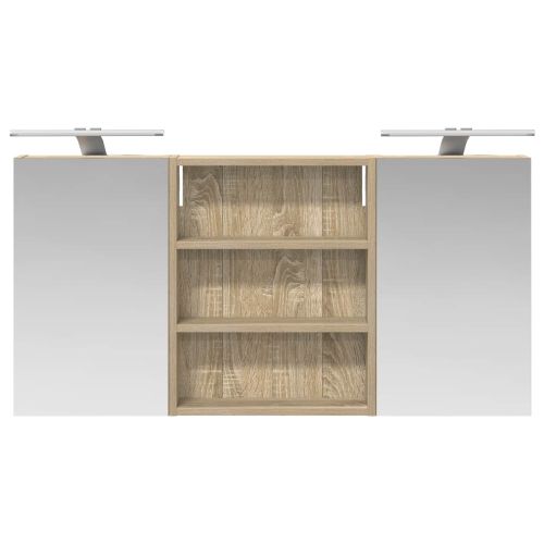 Комплект шкафове за баня с рафт 3 pcs 100 x 10,5 x 50 см