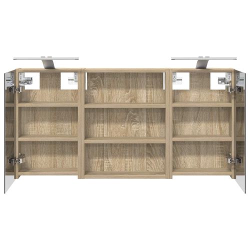 Комплект шкафове за баня с рафт 3 pcs 100 x 10,5 x 50 см