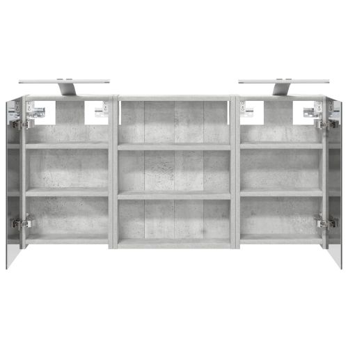 Комплект шкафове за баня с рафт 3 pcs 100 x 10,5 x 50 см