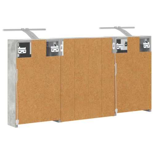 Комплект шкафове за баня с рафт 3 pcs 100 x 10,5 x 50 см