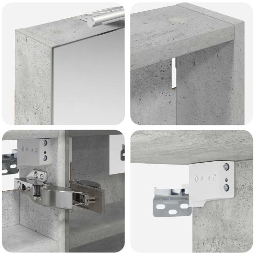 Комплект шкафове за баня с рафт 3 pcs 100 x 10,5 x 50 см