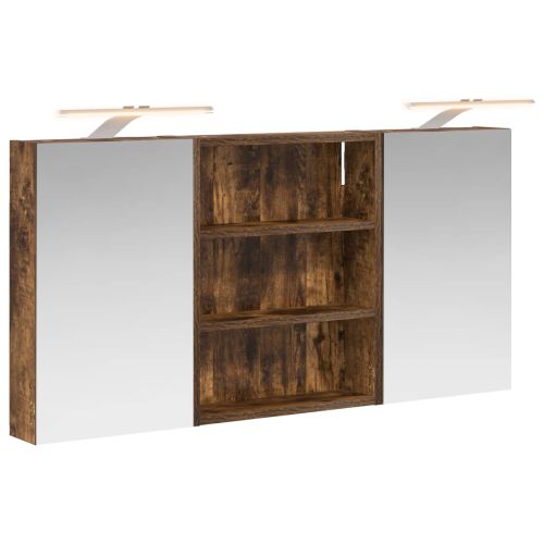 Комплект шкафове за баня с рафт 3 pcs 100 x 10,5 x 50 см