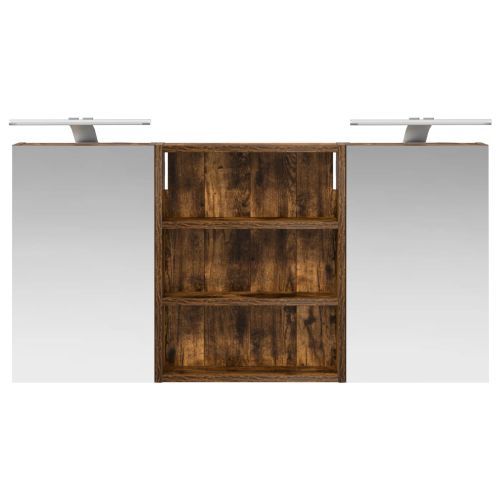 Комплект шкафове за баня с рафт 3 pcs 100 x 10,5 x 50 см