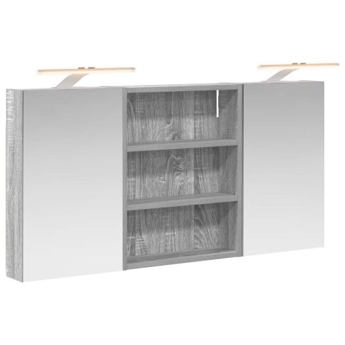 Комплект шкафове за баня с рафт 3 pcs 100 x 10,5 x 50 см