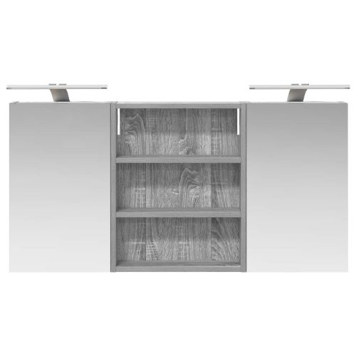 Комплект шкафове за баня с рафт 3 pcs 100 x 10,5 x 50 см