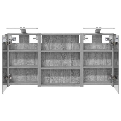 Комплект шкафове за баня с рафт 3 pcs 100 x 10,5 x 50 см