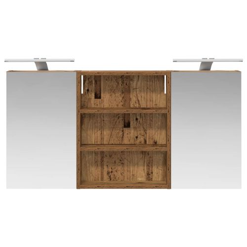 Комплект шкафове за баня с рафт 3 pcs 100 x 10,5 x 50 см