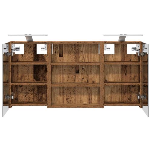 Комплект шкафове за баня с рафт 3 pcs 100 x 10,5 x 50 см