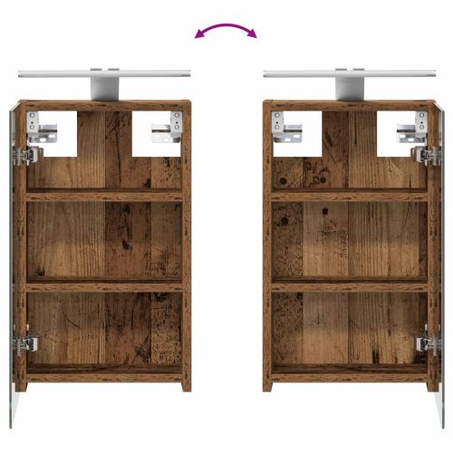 Комплект шкафове за баня с рафт 3 pcs 100 x 10,5 x 50 см