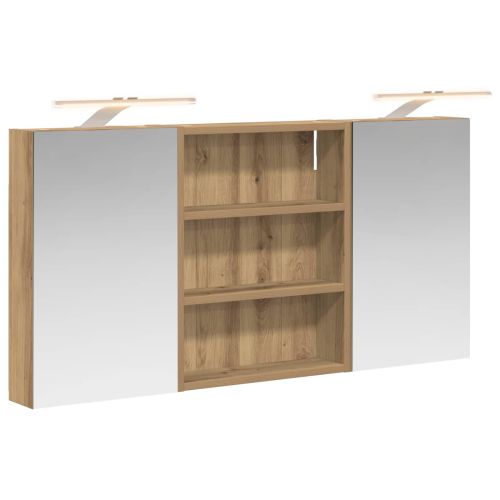 Комплект шкафове за баня с рафт 3 pcs 100 x 10,5 x 50 см