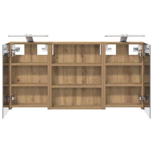 Комплект шкафове за баня с рафт 3 pcs 100 x 10,5 x 50 см