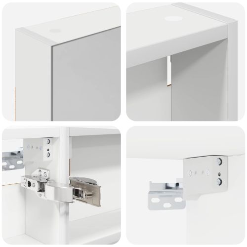 Комплект шкафове за баня с рафт 3 pcs 100 x 10,5 x 60,5 см