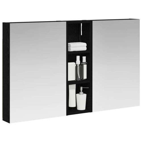 Комплект шкафове за баня с рафт 3 pcs 100 x 10,5 x 60,5 см