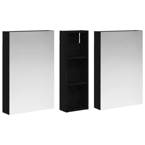 Комплект шкафове за баня с рафт 3 pcs 100 x 10,5 x 60,5 см