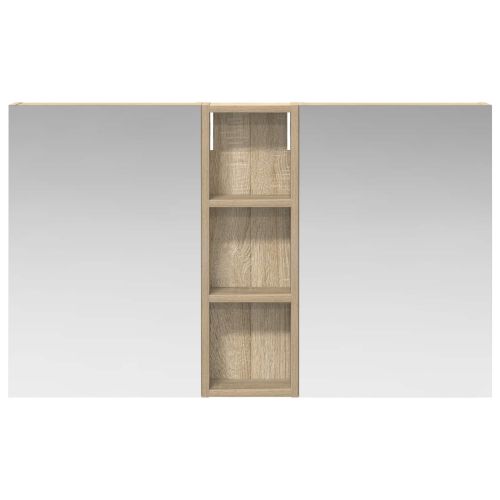 Комплект шкафове за баня с рафт 3 pcs 100 x 10,5 x 60,5 см