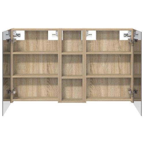 Комплект шкафове за баня с рафт 3 pcs 100 x 10,5 x 60,5 см