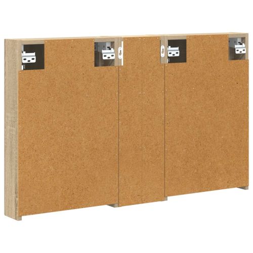 Комплект шкафове за баня с рафт 3 pcs 100 x 10,5 x 60,5 см