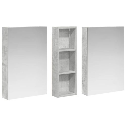 Комплект шкафове за баня с рафт 3 pcs 100 x 10,5 x 60,5 см