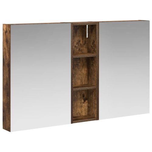 Комплект шкафове за баня с рафт 3 pcs 100 x 10,5 x 60,5 см