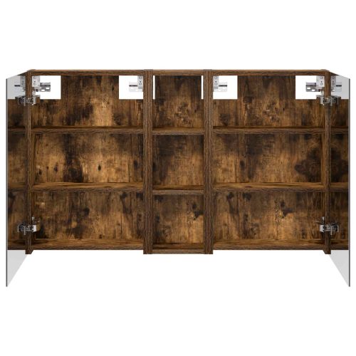 Комплект шкафове за баня с рафт 3 pcs 100 x 10,5 x 60,5 см