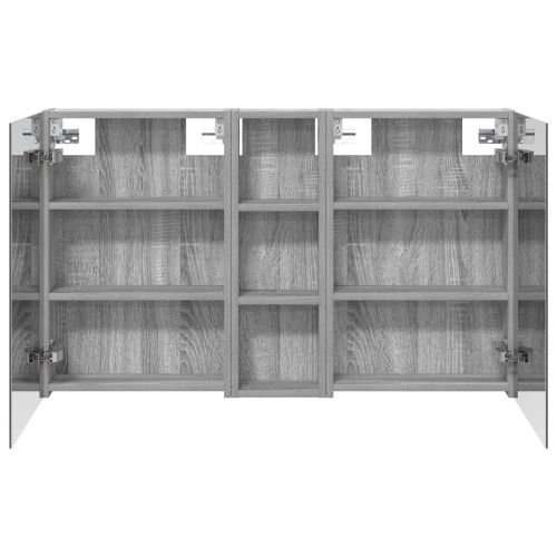 Комплект шкафове за баня с рафт 3 pcs 100 x 10,5 x 60,5 см