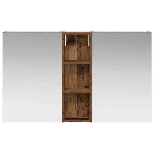 Комплект шкафове за баня с рафт 3 pcs 100 x 10,5 x 60,5 см