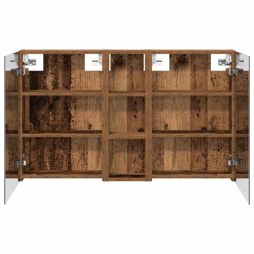 Комплект шкафове за баня с рафт 3 pcs 100 x 10,5 x 60,5 см