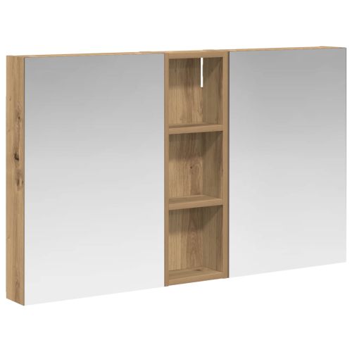 Комплект шкафове за баня с рафт 3 pcs 100 x 10,5 x 60,5 см