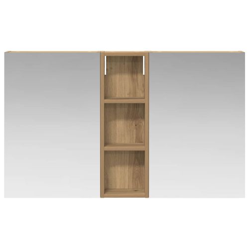 Комплект шкафове за баня с рафт 3 pcs 100 x 10,5 x 60,5 см