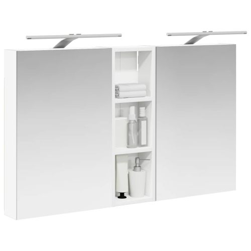 Комплект шкафове за баня с рафт 3 pcs 100 x 10,5 x 60,5 см