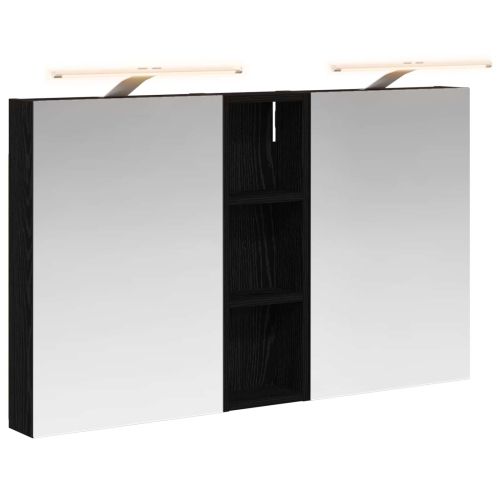 Комплект шкафове за баня с рафт 3 pcs 100 x 10,5 x 60,5 см